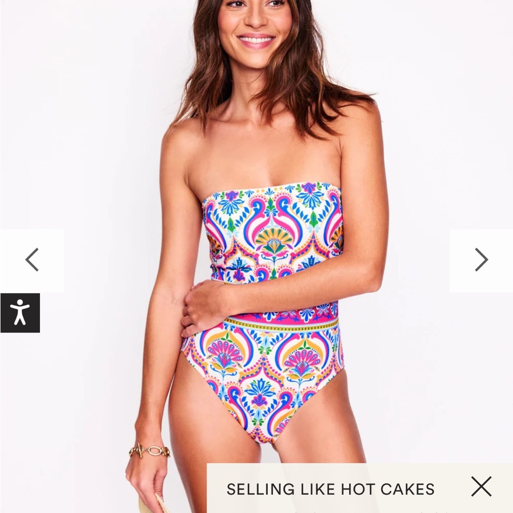 Boden Paros Bandeau One Piece Swimwear